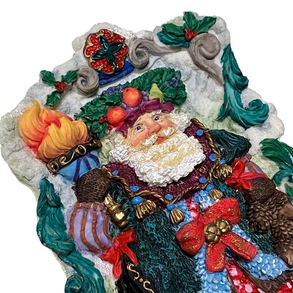 Santa Crinkle Claus Plaque Merry Old England by Possible Dreams 1996 659301 - Picture 2 of 7